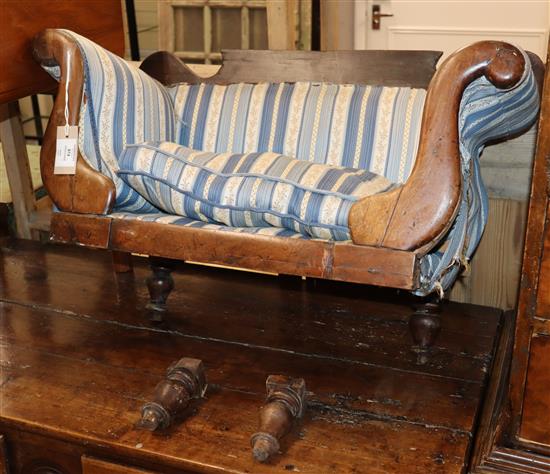 A 19th century childs sofa W.71cm